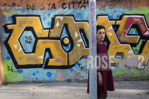 Rome November 10, 2018..Michela Monferrini, writer and poet, photographed in Rome in the district of Testaccio/Michela Monferrini, scrittrice e poetessa, fotografata a Roma nel quartiere di Testaccio. ©Rino Bianchi/Rosebud2