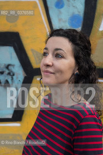 Rome November 10, 2018..Michela Monferrini, writer and poet, photographed in Rome in the district of Testaccio/Michela Monferrini, scrittrice e poetessa, fotografata a Roma nel quartiere di Testaccio. ©Rino Bianchi/Rosebud2