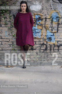 Rome November 10, 2018..Michela Monferrini, writer and poet, photographed in Rome in the district of Testaccio/Michela Monferrini, scrittrice e poetessa, fotografata a Roma nel quartiere di Testaccio. ©Rino Bianchi/Rosebud2