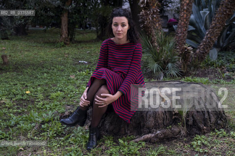 Rome November 10, 2018..Michela Monferrini, writer and poet, photographed in Rome in the district of Testaccio/Michela Monferrini, scrittrice e poetessa, fotografata a Roma nel quartiere di Testaccio. ©Rino Bianchi/Rosebud2