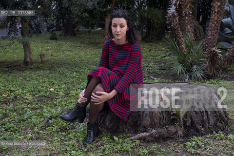 Rome November 10, 2018..Michela Monferrini, writer and poet, photographed in Rome in the district of Testaccio/Michela Monferrini, scrittrice e poetessa, fotografata a Roma nel quartiere di Testaccio. ©Rino Bianchi/Rosebud2