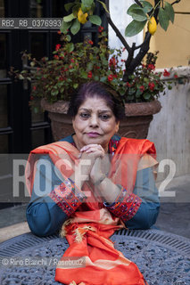 Rome December 4, 2018..Kishwar Naheed, a poet, feminist and Pakistani activist photographed in Rome in the San Lorenzo district/Kishwar Naheed, poetessa, femminista  ed attivista pakistana fotografata a Roma nel quartiere San Lorenzo. ©Rino Bianchi/Rosebud2