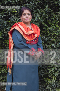 Rome December 4, 2018..Kishwar Naheed, a poet, feminist and Pakistani activist photographed in Rome in the San Lorenzo district/Kishwar Naheed, poetessa, femminista  ed attivista pakistana fotografata a Roma nel quartiere San Lorenzo. ©Rino Bianchi/Rosebud2