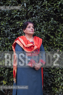 Rome December 4, 2018..Kishwar Naheed, a poet, feminist and Pakistani activist photographed in Rome in the San Lorenzo district/Kishwar Naheed, poetessa, femminista  ed attivista pakistana fotografata a Roma nel quartiere San Lorenzo. ©Rino Bianchi/Rosebud2