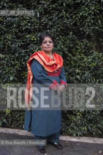 Rome December 4, 2018..Kishwar Naheed, a poet, feminist and Pakistani activist photographed in Rome in the San Lorenzo district/Kishwar Naheed, poetessa, femminista  ed attivista pakistana fotografata a Roma nel quartiere San Lorenzo. ©Rino Bianchi/Rosebud2