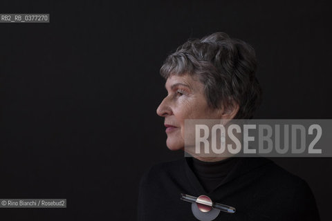 Rome December 8, 2018..Jane Sautière, French writer, photographed in Rome in the spaces of the La Nuvola Convention Center/Jane Sautière, scrittrice francese, fotografata a Roma negli spazi del Convention Center La Nuvola ©Rino Bianchi/Rosebud2