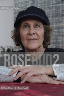 Rome December 7, 2018..Silvana Gandolfi, writer, author of novels for children, photographed in Rome in the spaces of the La Nuvola Convention Center/Silvana Gandolfi, scrittrice, autrice di romanzi per linfanzia, fotografata a Roma negli spazi del Convention Center La Nuvola. ©Rino Bianchi/Rosebud2