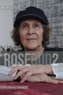 Rome December 7, 2018..Silvana Gandolfi, writer, author of novels for children, photographed in Rome in the spaces of the La Nuvola Convention Center/Silvana Gandolfi, scrittrice, autrice di romanzi per linfanzia, fotografata a Roma negli spazi del Convention Center La Nuvola. ©Rino Bianchi/Rosebud2