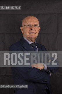 Rome February 8, 2019..Louis Godart, Belgian archeologist national Italian , Mycenaean philologist, professor at the chair of Mycenaean Philology at the Federico II University of Naples, Councilor for the Conservation of the Artistic Heritage of the President of the Italian Republic, photographed in Rome in the Odeion space of Sapienza University/Louis Godart, archeologo belga naturalizzato italiano,filologo miceneo, docente presso la cattedra di Filologia Micenea allUniversità Federico II di Napoli, Consigliere per la Conservazione del Patrimonio Artistico del Presidente della Repubblica Italiana, fotografato a Roma nello spazio Odeion dellUniversità La Sapienza. ©Rino Bianchi/Rosebud2