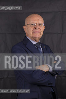 Rome February 8, 2019..Louis Godart, Belgian archeologist national Italian , Mycenaean philologist, professor at the chair of Mycenaean Philology at the Federico II University of Naples, Councilor for the Conservation of the Artistic Heritage of the President of the Italian Republic, photographed in Rome in the Odeion space of Sapienza University/Louis Godart, archeologo belga naturalizzato italiano,filologo miceneo, docente presso la cattedra di Filologia Micenea allUniversità Federico II di Napoli, Consigliere per la Conservazione del Patrimonio Artistico del Presidente della Repubblica Italiana, fotografato a Roma nello spazio Odeion dellUniversità La Sapienza. ©Rino Bianchi/Rosebud2