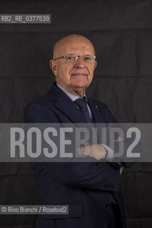 Rome February 8, 2019..Louis Godart, Belgian archeologist national Italian , Mycenaean philologist, professor at the chair of Mycenaean Philology at the Federico II University of Naples, Councilor for the Conservation of the Artistic Heritage of the President of the Italian Republic, photographed in Rome in the Odeion space of Sapienza University/Louis Godart, archeologo belga naturalizzato italiano,filologo miceneo, docente presso la cattedra di Filologia Micenea allUniversità Federico II di Napoli, Consigliere per la Conservazione del Patrimonio Artistico del Presidente della Repubblica Italiana, fotografato a Roma nello spazio Odeion dellUniversità La Sapienza. ©Rino Bianchi/Rosebud2