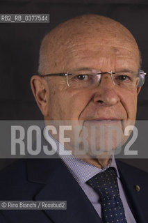 Rome February 8, 2019..Louis Godart, Belgian archeologist national Italian , Mycenaean philologist, professor at the chair of Mycenaean Philology at the Federico II University of Naples, Councilor for the Conservation of the Artistic Heritage of the President of the Italian Republic, photographed in Rome in the Odeion space of Sapienza University/Louis Godart, archeologo belga naturalizzato italiano,filologo miceneo, docente presso la cattedra di Filologia Micenea allUniversità Federico II di Napoli, Consigliere per la Conservazione del Patrimonio Artistico del Presidente della Repubblica Italiana, fotografato a Roma nello spazio Odeion dellUniversità La Sapienza. ©Rino Bianchi/Rosebud2