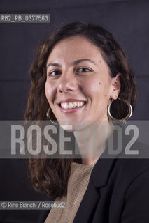 Rome February 8, 2019..Maria Olimpia Squillaci, linguist, activist for the protection of Greko di Calabria, researcher at the Smithsonian Institution, photographed in Rome in the Odeion spaces of the Sapienza University/Maria Olimpia Squillaci, linguista, attivista per la salvaguardia del Greko di Calabria, ricercatrice presso la Smithsonian Institution, fotografata a Roma negli spazi della Sala Odeion Università La Sapienza. ©Rino Bianchi/Rosebud2