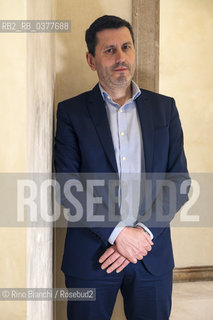 Rome February 20, 2019..Frederic Martel, historian, sociologist and French journalist, photographed in Rome at the Foreign Press office/Frederic Martel, storico, sociologo e giornalista francese, fotografato a Roma nella sede della Stampa Estera. ©Rino Bianchi/Rosebud2