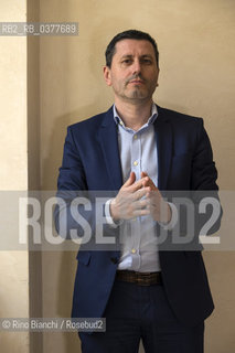 Rome February 20, 2019..Frederic Martel, historian, sociologist and French journalist, photographed in Rome at the Foreign Press office/Frederic Martel, storico, sociologo e giornalista francese, fotografato a Roma nella sede della Stampa Estera. ©Rino Bianchi/Rosebud2