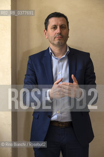 Rome February 20, 2019..Frederic Martel, historian, sociologist and French journalist, photographed in Rome at the Foreign Press office/Frederic Martel, storico, sociologo e giornalista francese, fotografato a Roma nella sede della Stampa Estera. ©Rino Bianchi/Rosebud2