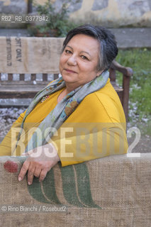 Rome March 9, 2018..Daniela Brancati, Italian journalist, writer and entrepreneur, first woman in Italy to direct a national news program, photographed in Rome in the spaces of the Casa Internazionale delle Donne/Daniela Brancati, giornalista, scrittrice e imprenditrice italiana, prima donna in Italia a dirigere un telegiornale a diffusione nazionale, fotografata a Roma negli spazi della Casa Internazionale delle Donne. ©Rino Bianchi/Rosebud2