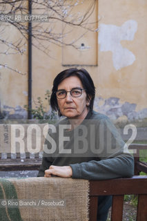 Rome March 9, 2018..Valeria Viganò, poet, journalist and writer, photographed in Rome in the spaces of the Casa Internazionale delle Donne/Valeria Viganò, poetessa, giornalista e scrittrice, fotografata a Roma negli spazi della Casa Internazionale delle Donne. ©Rino Bianchi/Rosebud2