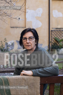 Rome March 9, 2018..Valeria Viganò, poet, journalist and writer, photographed in Rome in the spaces of the Casa Internazionale delle Donne/Valeria Viganò, poetessa, giornalista e scrittrice, fotografata a Roma negli spazi della Casa Internazionale delle Donne. ©Rino Bianchi/Rosebud2