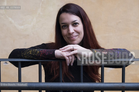 Rome March 10, 2019..Giorgia Tribuiani, writer, photographed in Rome in the spaces of the Casa Internazionale delle Donne/Giorgia Tribuiani, scrittrice, fotografata a Roma negli spazi della Casa Internazionale delle Donne. ©Rino Bianchi/Rosebud2