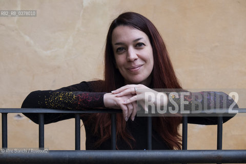 Rome March 10, 2019..Giorgia Tribuiani, writer, photographed in Rome in the spaces of the Casa Internazionale delle Donne/Giorgia Tribuiani, scrittrice, fotografata a Roma negli spazi della Casa Internazionale delle Donne. ©Rino Bianchi/Rosebud2