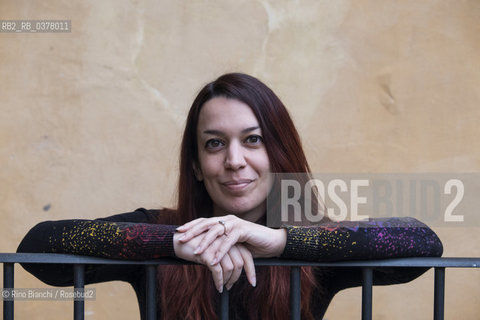 Rome March 10, 2019..Giorgia Tribuiani, writer, photographed in Rome in the spaces of the Casa Internazionale delle Donne/Giorgia Tribuiani, scrittrice, fotografata a Roma negli spazi della Casa Internazionale delle Donne. ©Rino Bianchi/Rosebud2