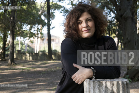 Rome March 22, 2019..For several years Francesca Pieri has been in charge of the press office of Donzelli Editore, writer, photographed in the park of Villa Celimontana in Rome/Francesca Pieri da alcuni anni è responsabile dell’ufficio stampa di Donzelli Editore, scrittrice,  fotografata nel parco di Villa Celimontana a Roma. ©Rino Bianchi/Rosebud2