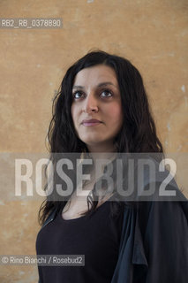 Rome April 5, 2019..Elisa Casseri graduated in mechanical engineering, writer, writes theatrical texts, author of the blog Memories of an Estathè drinker, debuted with the novel Hydraulic theory of families in 2014. In 2015, she won the 53rd edition of the Award Riccione for the theater with the text Lorizzonte degli eventi/Elisa Casseri laureata in ingegneria meccanica, scrittrice, scrive testi teatrali, autrice del blog Memorie di una bevitrice di Estathè, ha esordito con il romanzo Teoria idraulica delle famiglie  nel 2014. Nel 2015, ha vinto la 53° edizione del Premio Riccione per il Teatro con il testo L’orizzonte degli eventi. ©Rino Bianchi/Rosebud2