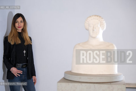 Rome April 11, 2019..Laura Pepe, university professor, essayist and scholar of the Greek world, photographed in Rome in the spaces of the Museum of Classical Art of the La Sapienza University/Laura Pepe, docente universitaria, saggista e studiosa del mondo greco, fotografata a Roma negli spazi del Museo di Arte Classica dellUniversità La Sapienza. ©Rino Bianchi/Rosebud2