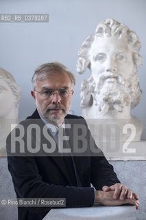 Rome April 11, 2019..Mauro Reali, historian of antiquity, essayist and Latinist, photographed in Rome in the spaces of the Museum of Ancient Art of La Sapienza/Mauro Reali, storico dellantichità, saggista e latinista, fotografato a Roma negli spazi del Museo dellArte Antica de La Sapienza ©Rino Bianchi/Rosebud2