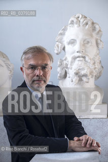 Rome April 11, 2019..Mauro Reali, historian of antiquity, essayist and Latinist, photographed in Rome in the spaces of the Museum of Ancient Art of La Sapienza/Mauro Reali, storico dellantichità, saggista e latinista, fotografato a Roma negli spazi del Museo dellArte Antica de La Sapienza ©Rino Bianchi/Rosebud2