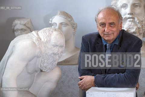 Rome April 11, 2019..Giulio Guidorizzi, Italian grecista, essayist, translator and academic, photographed in Rome in the spaces of the Museum of Classical Art at La Sapienza University/Giulio Guidorizzi, grecista, saggista, traduttore ed accademico italiano, fotografato a Roma negli spazi del Museo di Arte Classica dellUniversità La Sapienza. ©Rino Bianchi/Rosebud2