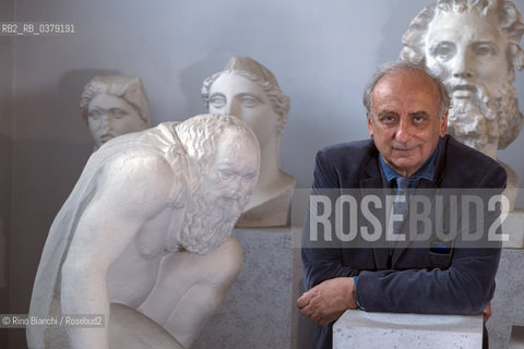 Rome April 11, 2019..Giulio Guidorizzi, Italian grecista, essayist, translator and academic, photographed in Rome in the spaces of the Museum of Classical Art at La Sapienza University/Giulio Guidorizzi, grecista, saggista, traduttore ed accademico italiano, fotografato a Roma negli spazi del Museo di Arte Classica dellUniversità La Sapienza. ©Rino Bianchi/Rosebud2