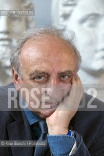 Rome April 11, 2019..Giulio Guidorizzi, Italian grecista, essayist, translator and academic, photographed in Rome in the spaces of the Museum of Classical Art at La Sapienza University/Giulio Guidorizzi, grecista, saggista, traduttore ed accademico italiano, fotografato a Roma negli spazi del Museo di Arte Classica dellUniversità La Sapienza. ©Rino Bianchi/Rosebud2