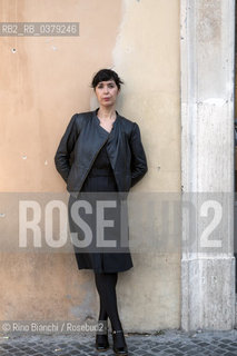 Rome May 7, 2019..Edurne Portela, writer and journalist, lived for a long time in the United States, where she received a doctorate in Hispanic Literatures from the University of North Carolina, photographed in Rome at Piazza Navona/Edurne Portela, scrittrice e giornalista, ha vissuto a lungo negli Stati Uniti, dove ha conseguito un dottorato in Letterature ispaniche presso la University of North Carolina, fotografata a Roma a Piazza Navona. ©Rino Bianchi/Rosebud2