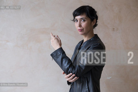 Rome May 7, 2019..Edurne Portela, writer and journalist, lived for a long time in the United States, where she received a doctorate in Hispanic Literatures from the University of North Carolina, photographed in Rome at Piazza Navona/Edurne Portela, scrittrice e giornalista, ha vissuto a lungo negli Stati Uniti, dove ha conseguito un dottorato in Letterature ispaniche presso la University of North Carolina, fotografata a Roma a Piazza Navona. ©Rino Bianchi/Rosebud2