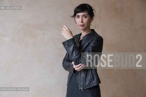 Rome May 7, 2019..Edurne Portela, writer and journalist, lived for a long time in the United States, where she received a doctorate in Hispanic Literatures from the University of North Carolina, photographed in Rome at Piazza Navona/Edurne Portela, scrittrice e giornalista, ha vissuto a lungo negli Stati Uniti, dove ha conseguito un dottorato in Letterature ispaniche presso la University of North Carolina, fotografata a Roma a Piazza Navona. ©Rino Bianchi/Rosebud2