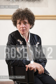 Rome May 14, 2019..Sasha Marianna Salzmann, German playwright of Russian origin, essayist, theater curator and novelist. She is author in residence at the Maxim Gorki Theater in Berlin where she was artistic director of the theater studio, Studio Я, from 2013 to 2015, photographed in Rome in the Casa delle Letterature spaces/Sasha Marianna Salzmann, drammaturga tedesca di origine russa, saggista, curatrice teatrale e romanziera. È autrice in residenza al Maxim Gorki Theatre di Berlino dove è stata direttrice artistica dello studio teatrale, Studio Я, dal 2013 al 2015, fotografata a Roma negli spazi della Casa delle Letterature. ©Rino Bianchi/Rosebud2