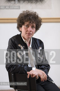 Rome May 14, 2019..Sasha Marianna Salzmann, German playwright of Russian origin, essayist, theater curator and novelist. She is author in residence at the Maxim Gorki Theater in Berlin where she was artistic director of the theater studio, Studio Я, from 2013 to 2015, photographed in Rome in the Casa delle Letterature spaces/Sasha Marianna Salzmann, drammaturga tedesca di origine russa, saggista, curatrice teatrale e romanziera. È autrice in residenza al Maxim Gorki Theatre di Berlino dove è stata direttrice artistica dello studio teatrale, Studio Я, dal 2013 al 2015, fotografata a Roma negli spazi della Casa delle Letterature. ©Rino Bianchi/Rosebud2