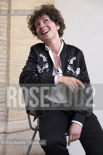 Rome May 14, 2019..Sasha Marianna Salzmann, German playwright of Russian origin, essayist, theater curator and novelist. She is author in residence at the Maxim Gorki Theater in Berlin where she was artistic director of the theater studio, Studio Я, from 2013 to 2015, photographed in Rome in the Casa delle Letterature spaces/Sasha Marianna Salzmann, drammaturga tedesca di origine russa, saggista, curatrice teatrale e romanziera. È autrice in residenza al Maxim Gorki Theatre di Berlino dove è stata direttrice artistica dello studio teatrale, Studio Я, dal 2013 al 2015, fotografata a Roma negli spazi della Casa delle Letterature. ©Rino Bianchi/Rosebud2