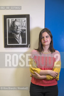 Naples May 29, 2019..Gabriela Ybarra writer, lives in Madrid, collaborator of El País, finalist in the Man Booker International Prize, photographed in Naples in the spaces of the Cervantes Institute/Gabriela Ybarra scrittrice, vive a Madrid, collaboratrice di El País, finalista al «Man Booker International Prize», fotografata a Napoli negli spazi dellIstituto Cervantes. ©Rino Bianchi/Rosebud2