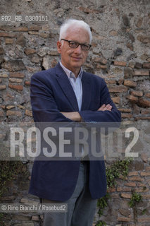 Rome June 10, 2019..Filippo La Porta, essayist, journalist and Italian literary critic, photographed in Rome in the Giardino degli Aranci/Filippo La Porta, saggista, giornalista e critico letterario italiano, fotografato a Roma nel Giardino degli aranci. ©Rino Bianchi/Rosebud2