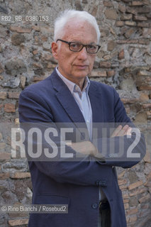 Rome June 10, 2019..Filippo La Porta, essayist, journalist and Italian literary critic, photographed in Rome in the Giardino degli Aranci/Filippo La Porta, saggista, giornalista e critico letterario italiano, fotografato a Roma nel Giardino degli aranci. ©Rino Bianchi/Rosebud2