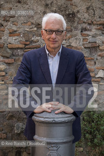 Rome June 10, 2019..Filippo La Porta, essayist, journalist and Italian literary critic, photographed in Rome in the Giardino degli Aranci/Filippo La Porta, saggista, giornalista e critico letterario italiano, fotografato a Roma nel Giardino degli aranci. ©Rino Bianchi/Rosebud2