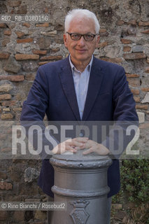 Rome June 10, 2019..Filippo La Porta, essayist, journalist and Italian literary critic, photographed in Rome in the Giardino degli Aranci/Filippo La Porta, saggista, giornalista e critico letterario italiano, fotografato a Roma nel Giardino degli aranci. ©Rino Bianchi/Rosebud2