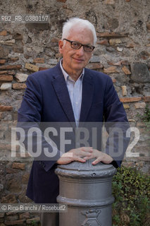 Rome June 10, 2019..Filippo La Porta, essayist, journalist and Italian literary critic, photographed in Rome in the Giardino degli Aranci/Filippo La Porta, saggista, giornalista e critico letterario italiano, fotografato a Roma nel Giardino degli aranci. ©Rino Bianchi/Rosebud2