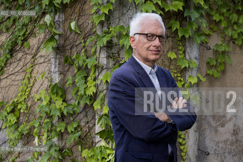 Rome June 10, 2019..Filippo La Porta, essayist, journalist and Italian literary critic, photographed in Rome in the Giardino degli Aranci/Filippo La Porta, saggista, giornalista e critico letterario italiano, fotografato a Roma nel Giardino degli aranci. ©Rino Bianchi/Rosebud2