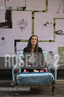 Rome September 12, 2019..Giulia Caminito, writer, photographed in Rome in via Macerata/Giulia Caminito, scrittrice, fotografta a Roma in via Macerata. ©Rino Bianchi/Rosebud2