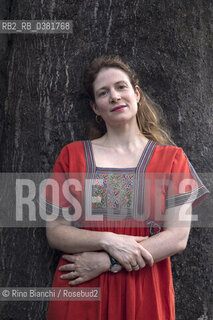 Rome October 13, 2019..Adélaïde Bon, French writer, author of the novel La bambina sulla banchisa, photographed in Rome in via Fanfulla da Lodi in the Pigneto district/Adélaïde Bon, scrittrice francese, autrice del romanzo La bambina sulla banchisa,  fotografata a Roma in via Fanfulla da Lodi nel quartiere del Pigneto. ©Rino Bianchi/Rosebud2