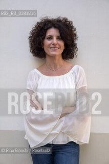 Rome October 13, 2019..Paola Cereda, psychologist and writer, photographed at the Pigneto opposite the Fortebraccio section held for years by Luca Canali/Paola Cereda, psicologa e scrittrice, fotografata al Pigneto di fronte la sezione Fortebraccio retta per anni da Luca Canali. ©Rino Bianchi/Rosebud2